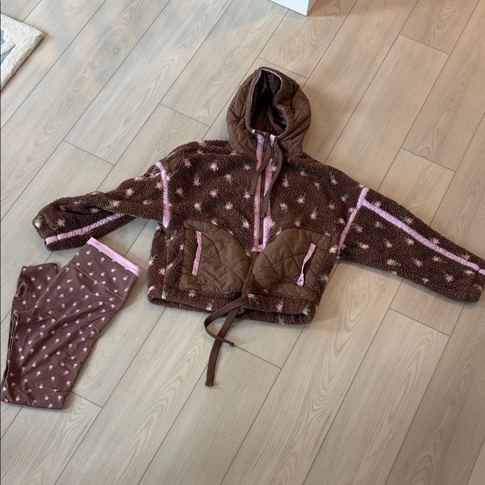 Target joyalab Brown and Pink floral Leggings